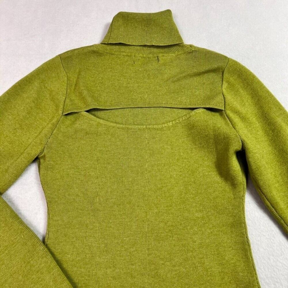 LULUS Bodysuit Changing With The Seasons Lime Green Knit Cutout Knit - Picture 12 of 13